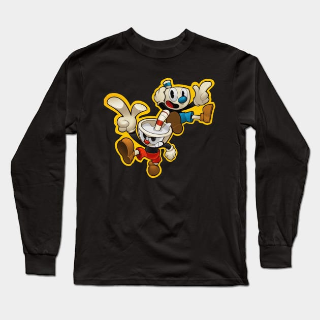 CUPHEAD Long Sleeve T-Shirt by qatrow-designes